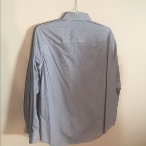 Kenneth Cole Reaction Brand Dress Shirt. Large Size 16-16 1/2  32-33 Pinstripe.